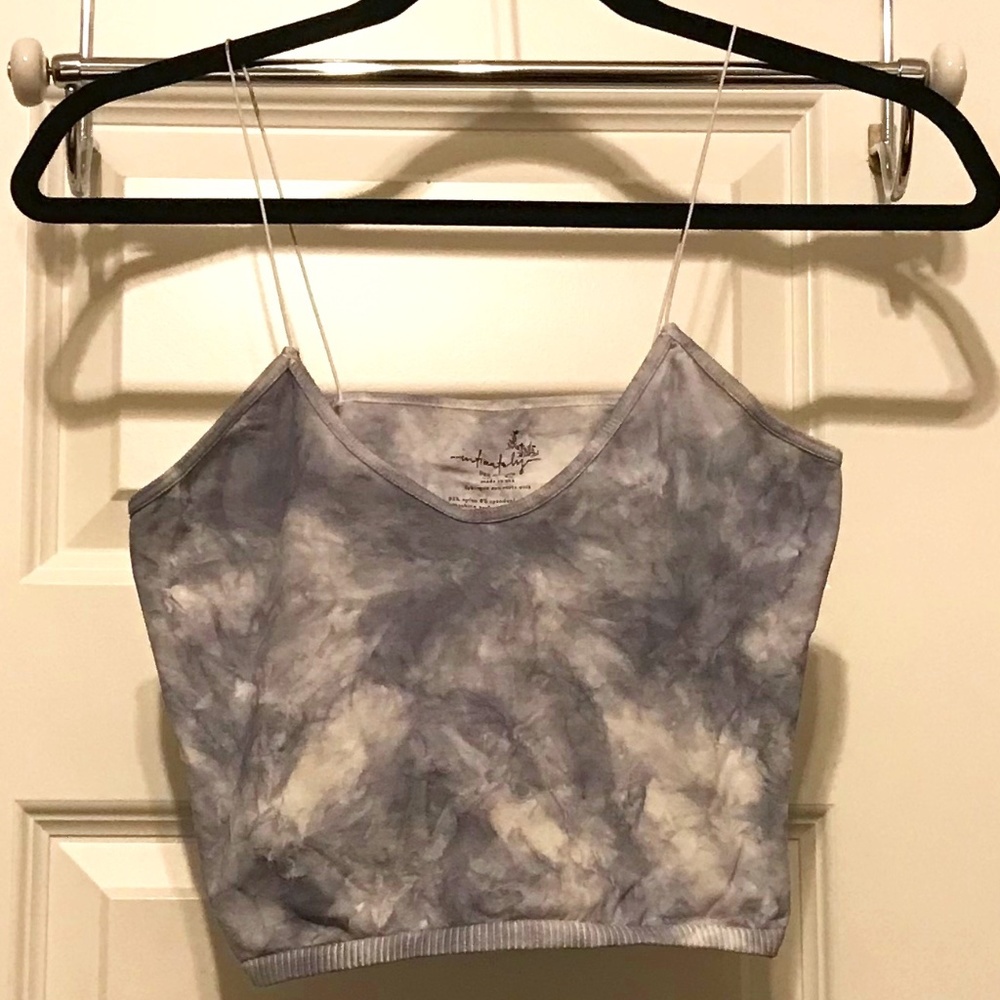 Free People Intimately cropped tank/ camisole in smoky cloud pattern (M/L)
